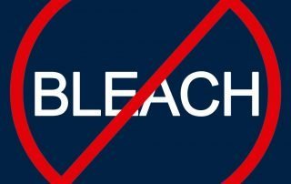 a sign indicating to not use bleach