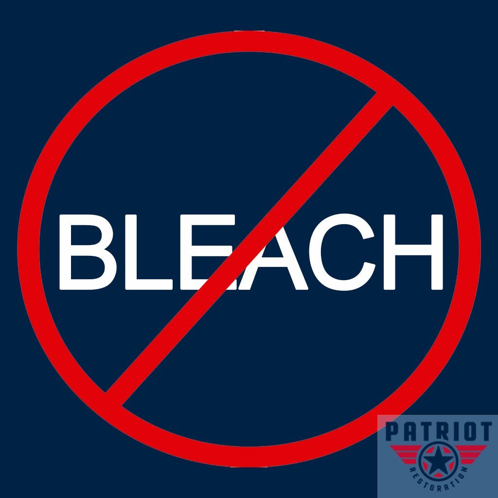 NO BLEACH patriot restoration tn mold remediation tips a sign indicating to not use bleach